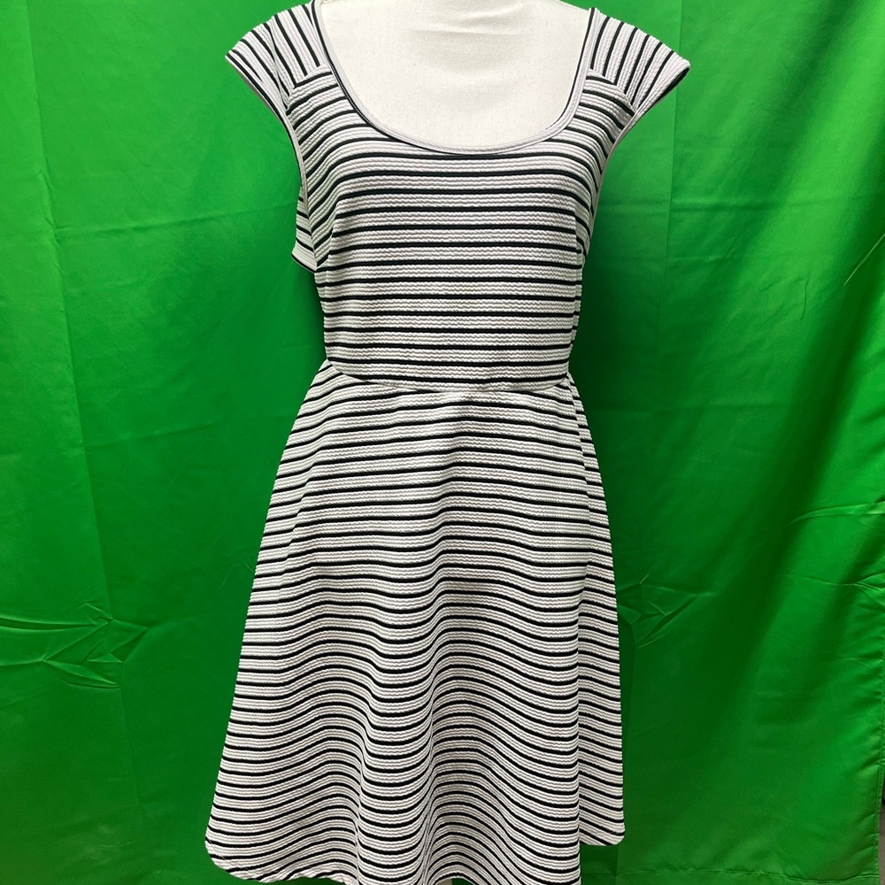 Torrid Black and White Striped Midi Dress